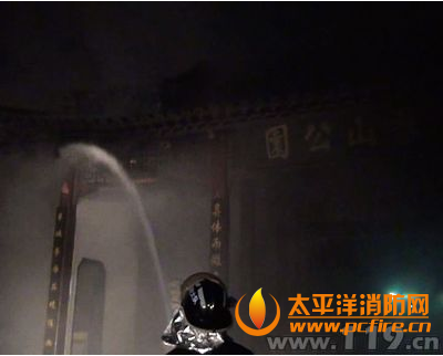 泰州市泰山公园起火