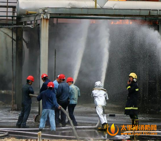 钦州市石化公司导热油泄漏起火