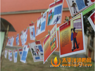 南昌用消防挂画进行校园冬季防火宣传