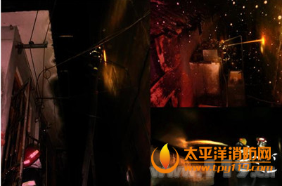 漳州一古宅失火,消防极力扑救