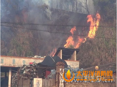 韶关市曲江县一山体大火