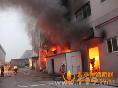 温州苍南县一仪表厂房起火