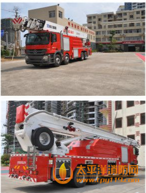 广西消防新增举高喷射消防车