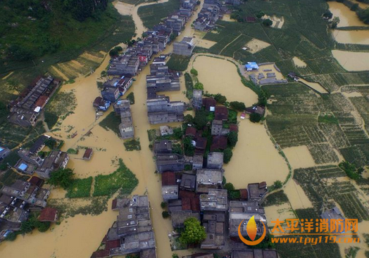 广西受强降雨影响致多地出现洪涝灾害