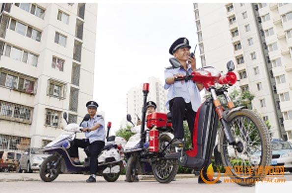 天津市西青区福悦里小区添置骑行式消防巡逻车
