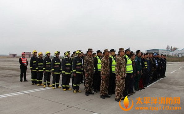 图为演练现场