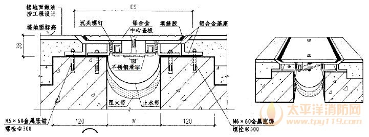 变形缝构造示意图