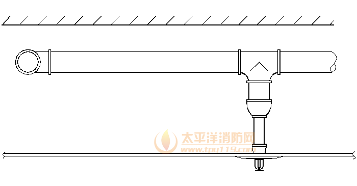 吊顶下喷头安装示意图