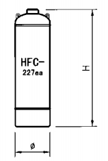 灭火剂储瓶外形图