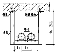 双管吊架图 (DN50~DN150)