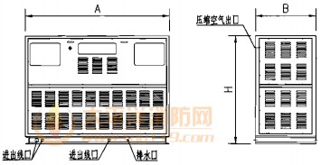 空气压缩机组外形图 （FS-N-500F～2000F）