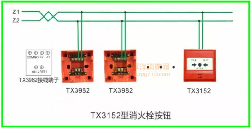 TX3152消火栓按钮接线图