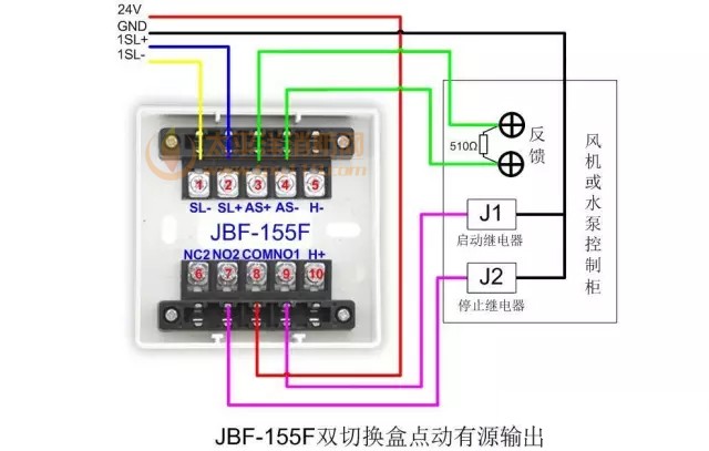 北大青鸟消防产品接线示意图