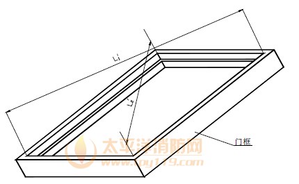 门框内裁口对角线长度测量位置